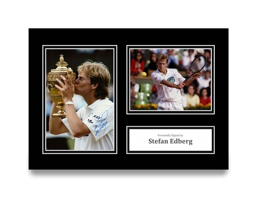 Stefan edberg signed photo - signed, a4