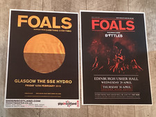 FOALS Concert posters - Collection x2 Scottish tour band show - Gig memorabilia.