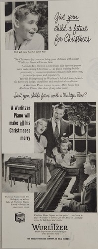 1951 print wurlitzer - 1951, ad