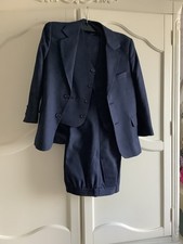 CENARIO BOYS FORMAL 3 Piece Navy Suit,Jacket Trousers Waistcoat Age 7, Wedding