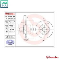 2x BRAKE DISC 08.5086.11 FOR