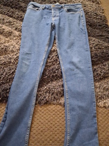 Men blue skinny jeans - jeans, waist
