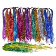 6Bags Soft Fly Tying Material Pike Trout Streamers Jig Fishing Hook Lures 30cm