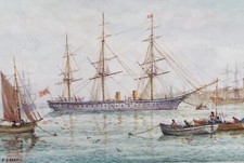 Original watercolour, 'HMS