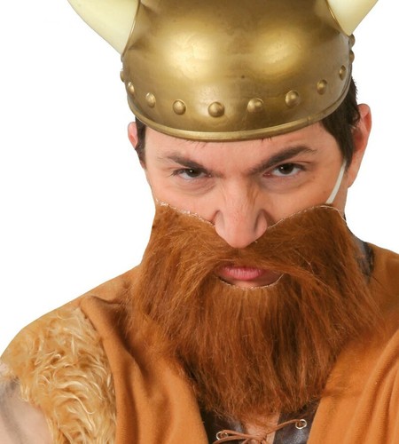 Viking beard adult mens brown - adult,