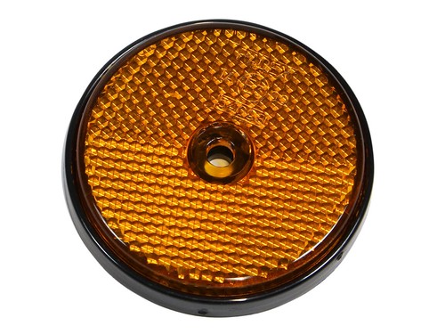 Orange amber round reflector - orange, /