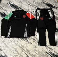 Arsenal Dri Fit  Football Tracksuit - Adidas-Black, Red & Green - Size - XL