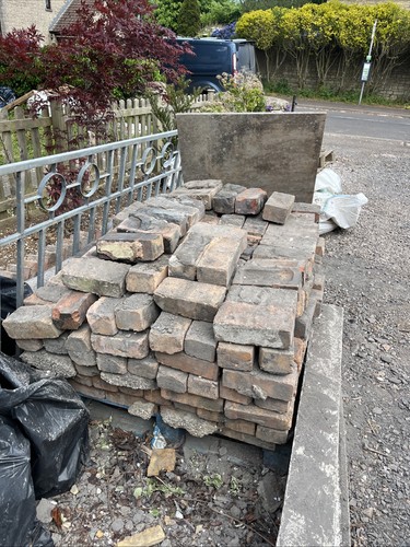 Reclaimed old red bricks - bricks., 2