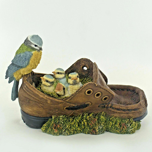 Blue tit family boot - blue, in