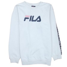 Fila Mens White Logo Pullover