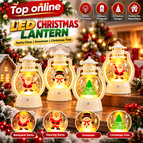 Christmas led lantern - lantern, santa