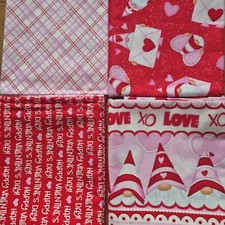 Gnomie Love Valentines Fat Qtr