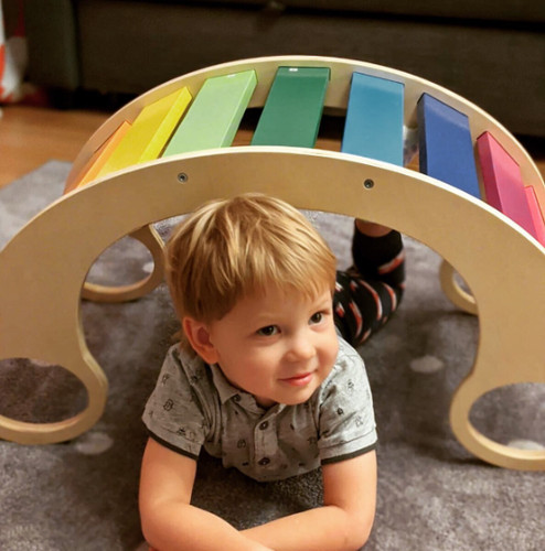 Wooden rainbow rocker - , rocking