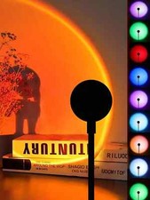 Sunset Projection Lamp Rainbow LED Night Light Photography Lighting Home Wall