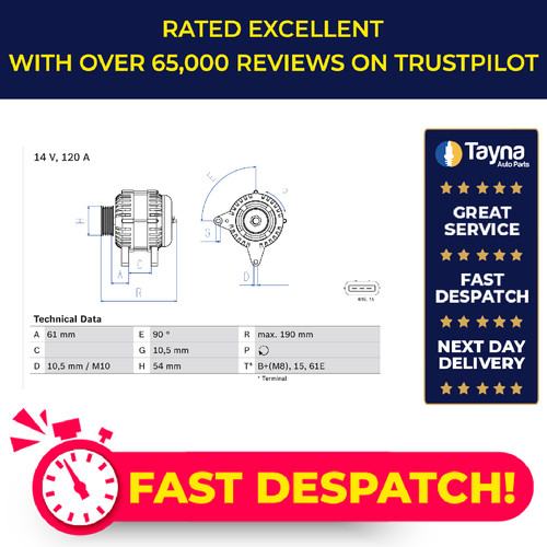 Alternator 0986044841 bosch - 0986044841,