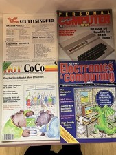 Dragon 32 & Tandy TRS-80 Computer magazines with programmes 1980's