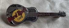 Hard Rock Café Nashville Silver Guitar Pin Badge  Collectible Music Memorabilia