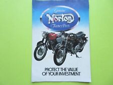 NORTON FACTORY PARTS LEAFLET - c 1977 - COMMANDO