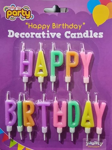 Happy birthday letter candles - happy,