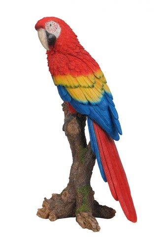 Red macaw parrot lifelike - red,