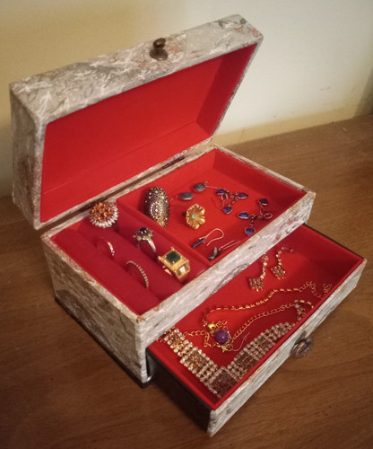 Vintage jewelry box organizer - box,