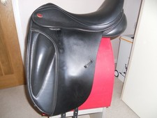 Kent and Masters dressage saddle - 17" black leather -  HSD (high wither) v.g.c.