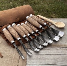 Premium Spoon Carving Hook Knife Set – 8 Curved Gouges Wood Carving Tools