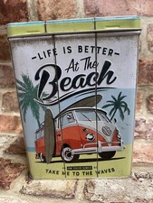 Retro metal storage tin - metal,
