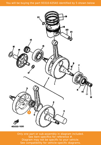 Yamaha bearing 93310 - yamaha, bearing,