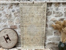 Vintage Hand-Woven Rug 4x7