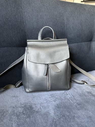 Leather bag champagne - bag, in