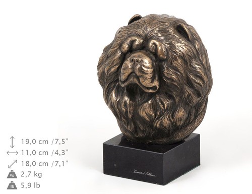 Chow dog marble - dog, statue