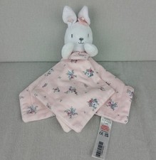 Little Nutmeg Comforter Bunny Pink Floral Bow Rabbit Soft Blankie Soother Baby