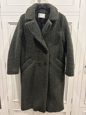 Zara Forest Green Teddy Coat