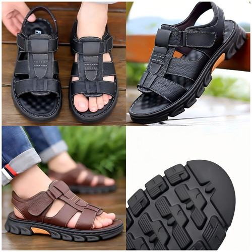 Mens leather summer sandals - mens,