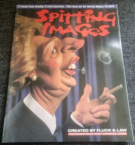 Spitting images book - book, on