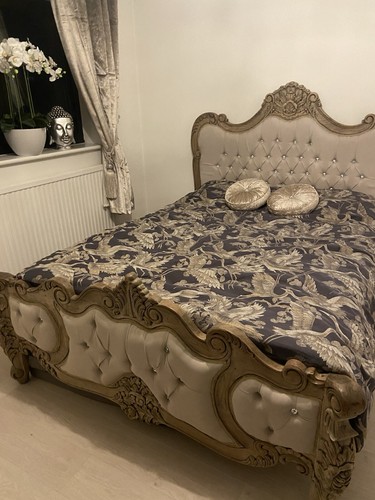 Rococo antique french bed king - antique,