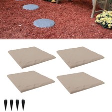 Stake Down Stepping Stones, Non-Slip Stake Down Stepping Stones Square Outdoor