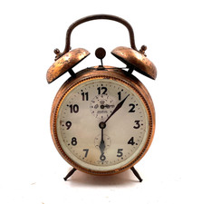 Vintage Wehrle Teen Tubell Copper Alarm Clock Made in Germany Non Working