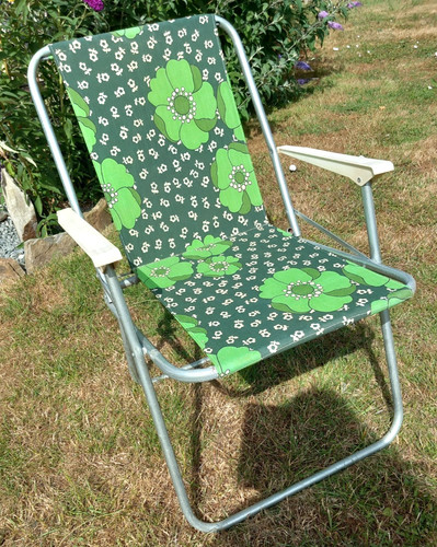 Vintage floral folding - floral, chair