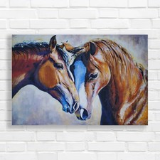 Two Horses In Love Handpainted