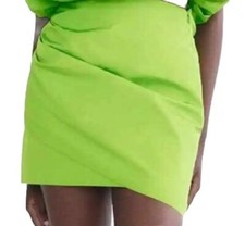 Zara Green Draped Mini Skirt