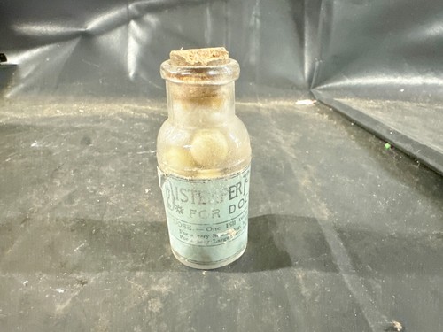 Vintage dog pills bottle - vintage,