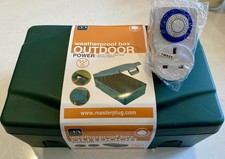 Masterplug Weatherproof Box For Outdoor Power & Timer Electrical Enclosure Xmas