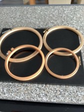 Embroidery Hoops X4 3 Wooden, 1 Hard Resin/plastic Excellent Condition
