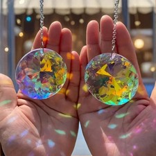 2pcs round crystal sun - round,