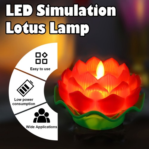 Led lotus candle light - led,