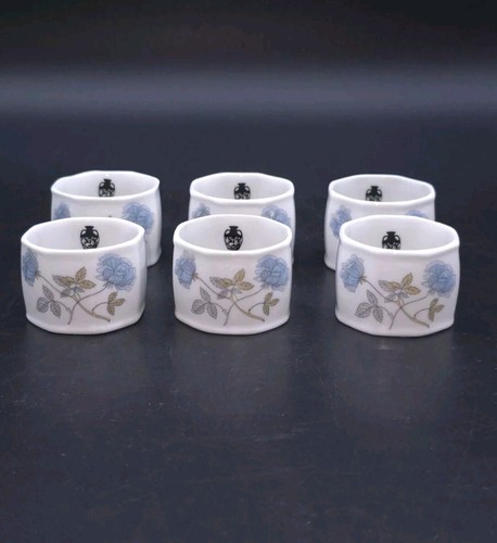 Wedgwood ice rose napkin rings - wedgwood,