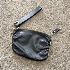 Diesel Black Leather Wristlet