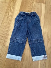 Boys Blue Turn Ups Design Jeans Age 18/23 Months